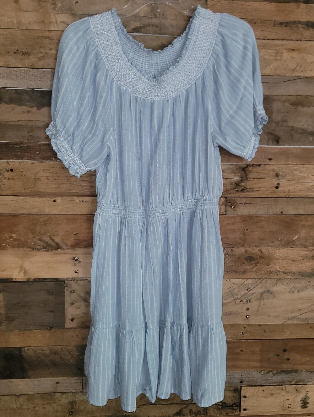 Old Navy Sky Blue Smocked Mini Dress
